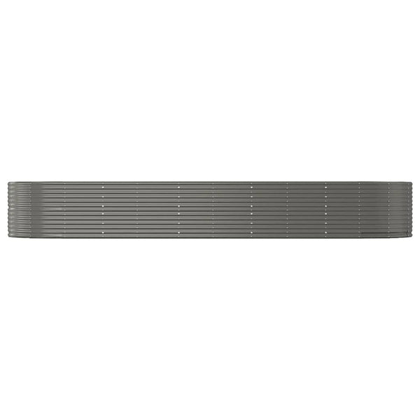 vidaXL Raised Garden Bed Grey 447x140x68 cm Galvanized Steel