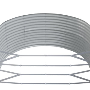 vidaXL Raised Garden Bed Grey 447x140x68 cm Galvanized Steel