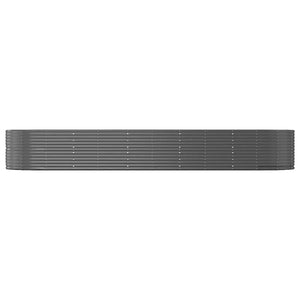 vidaXL Raised Garden Bed Anthracite 447x140x68 cm Galvanized Steel