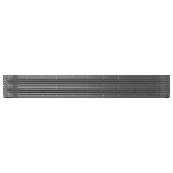vidaXL Raised Garden Bed Anthracite 447x140x68 cm Galvanized Steel