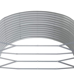 vidaXL Raised Garden Bed Anthracite 447x140x68 cm Galvanized Steel