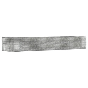 vidaXL Raised Garden Bed Silver 447x140x68 cm Galvanized Steel