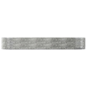 vidaXL Raised Garden Bed Silver 447x140x68 cm Galvanized Steel