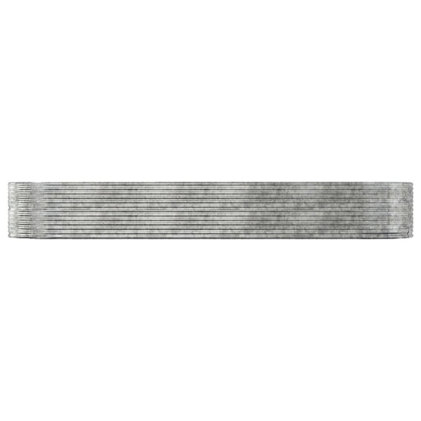 vidaXL Raised Garden Bed Silver 447x140x68 cm Galvanized Steel