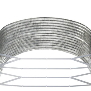 vidaXL Raised Garden Bed Silver 447x140x68 cm Galvanized Steel