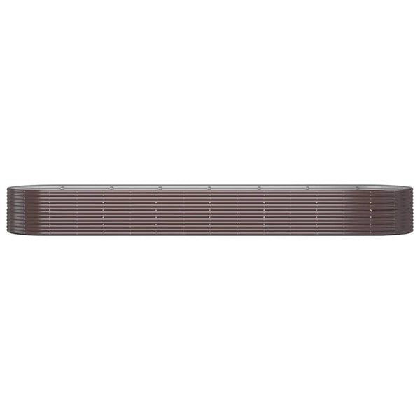 vidaXL Raised Garden Bed Powder-Coated Steel 584x140x68 cm Brown