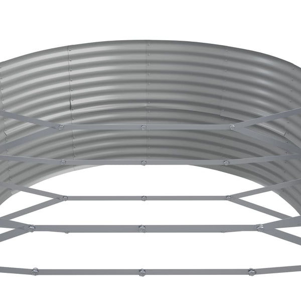 vidaXL Raised Garden Bed Powder-Coated Steel 584x140x68 cm Brown