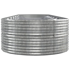 vidaXL Raised Garden Bed Powder-Coated Steel 584x140x68 cm Silver