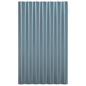vidaXL Roofing Sheets 36 pcs. Galvanized Steel Grey 60x36 cm