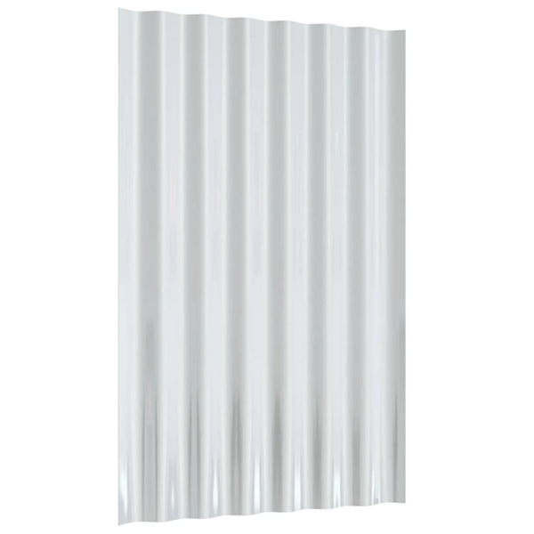 vidaXL Roofing Sheets 36 pcs. Galvanized Steel Grey 60x36 cm