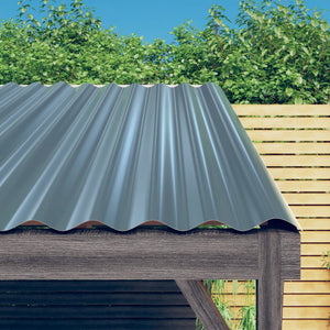 vidaXL Roofing Sheets 36 pcs. Galvanized Steel Grey 60x36 cm