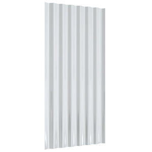 vidaXL Roof Panels 12 pcs Galvanised Steel Green 80x36 cm
