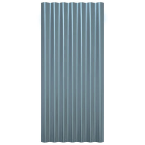 vidaXL Roof Panels 12 pcs. Galvanized Steel Grey 80x36 cm