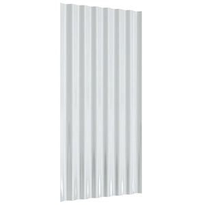 vidaXL Roof Panels 12 pcs. Galvanized Steel Grey 80x36 cm