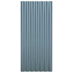 vidaXL Roof Panels 36 pcs. Galvanized Steel Grey 80x36 cm