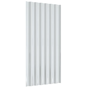 vidaXL Roof Panels 36 pcs. Galvanized Steel Grey 80x36 cm