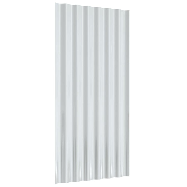vidaXL Roof Panels 36 pcs. Galvanized Steel Grey 80x36 cm