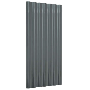 vidaXL Roof Panels 36 pcs. Galvanized Steel Anthracite 80x36cm
