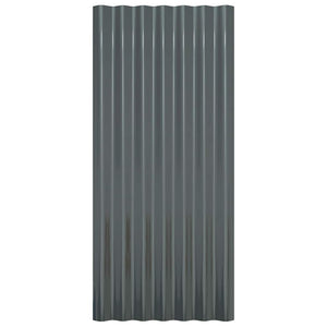 vidaXL Roof Panels 36 pcs. Galvanized Steel Anthracite 80x36cm