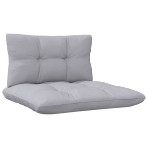 vidaXL 2-Seater Garden Sofa with Gray Cushions Solid Pine Wood