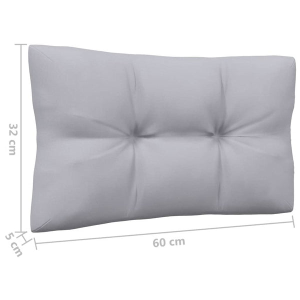 vidaXL 2-Seater Garden Sofa with Gray Cushions Solid Pine Wood