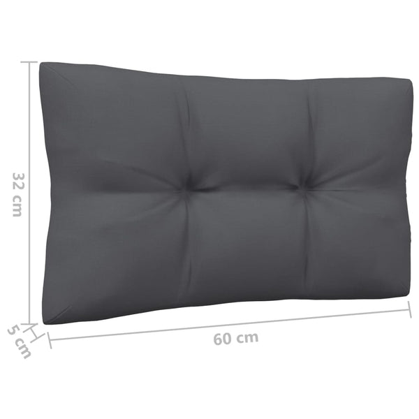 vidaXL 3-Piece Garden Lounge Set with Anthracite Cushions Pinewood