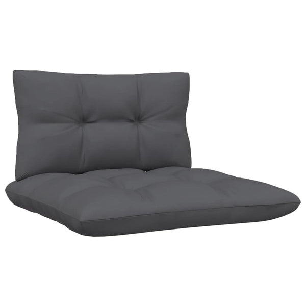 vidaXL 3-Piece Garden Lounge Set with Anthracite Cushions Pinewood