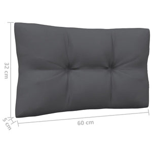 vidaXL 3-Piece Garden Lounge Set with Anthracite Cushions Pinewood