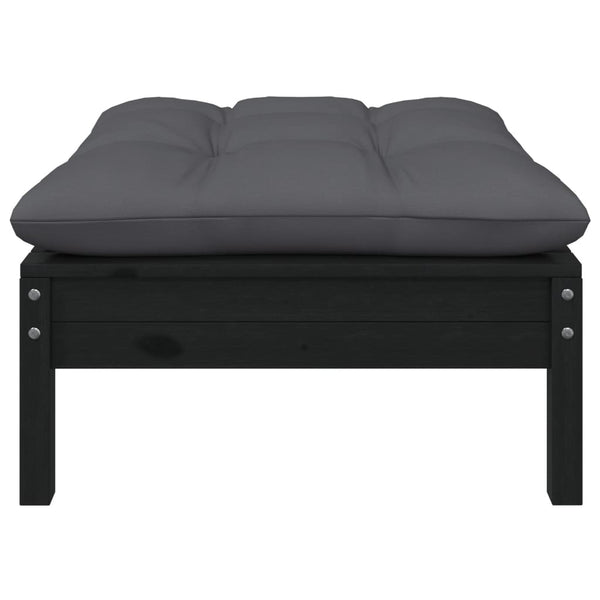 9-tlg. Garten-Lounge-Set mit Kissen Kiefer Massivholz
