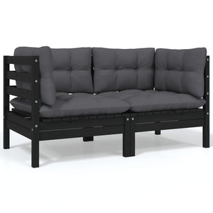 vidaXL 4-Piece Garden Lounge Set with Cushions Solid Pine Wood