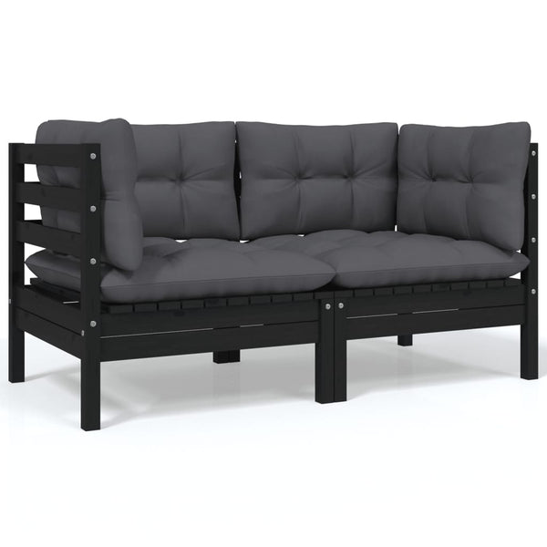 vidaXL 4-Piece Garden Lounge Set with Cushions Solid Pine Wood