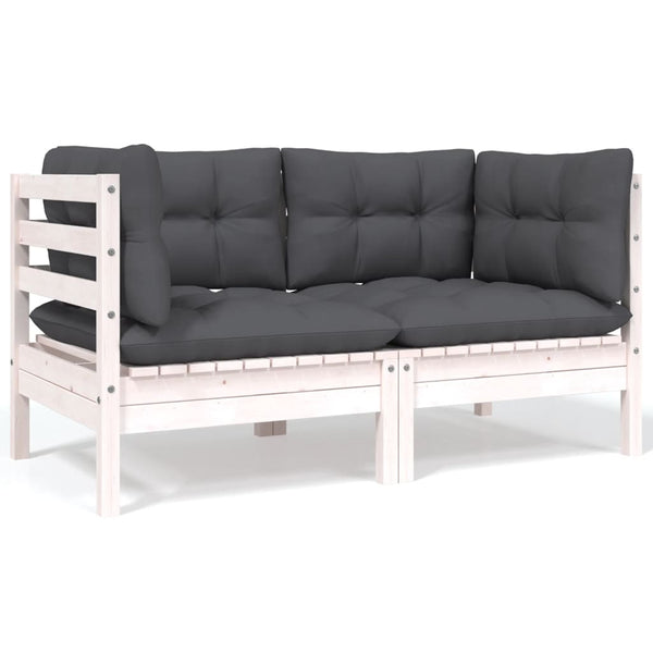 vidaXL 4-Piece Garden Lounge Set with Cushions Solid Pine Wood