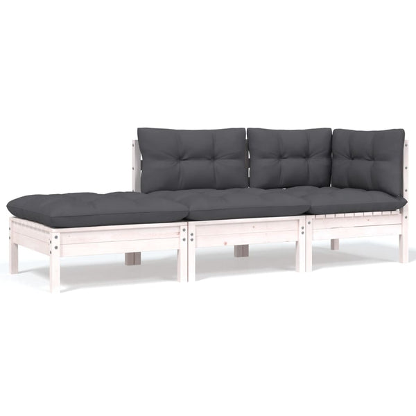 vidaXL 6-piece Outdoor Lounge Set with Cushions Solid Pinewood