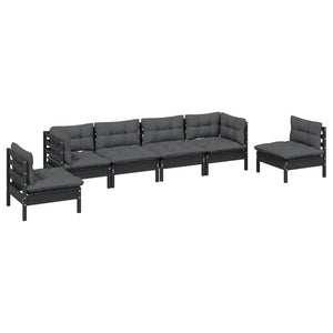 vidaXL 6-piece Outdoor Lounge Set with Cushions Solid Pinewood