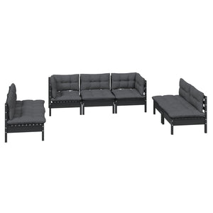 vidaXL 7-piece Garden Lounge Set with Cushions Solid Pine Wood
