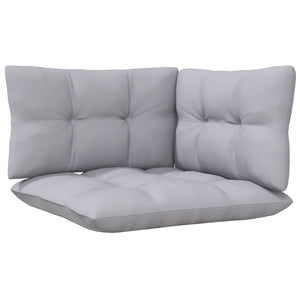 vidaXL 8-piece Garden Lounge Set with Grey Cushions Solid Pine Wood