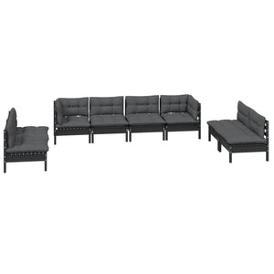 vidaXL 8-Piece Garden Lounge Set with Cushions Solid Pine Wood