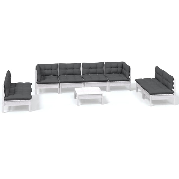 vidaXL 9-piece Garden Lounge Set with Cushions Solid Pine Wood