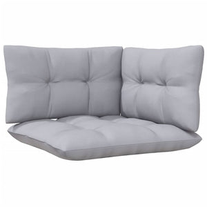 vidaXL 6-Piece Garden Lounge Set with Grey Cushions Solid Pinewood