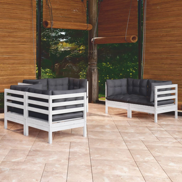 vidaXL 6-Piece Garden Lounge Set with Cushions Solid Pine Wood