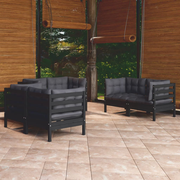vidaXL 6-Piece Garden Lounge Set with Cushions Solid Pine Wood