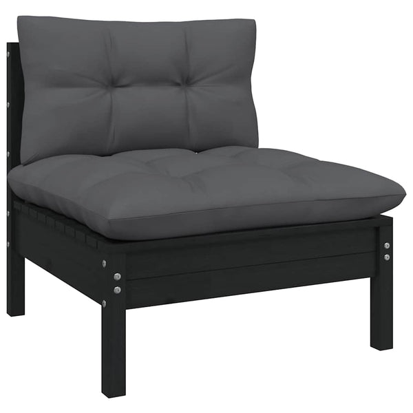 vidaXL 4-Piece Garden Lounge Set with Cushions Solid Pine Wood