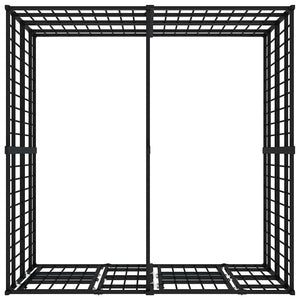 vidaXL Outdoor Dog Kennel Steel 3.69 m²