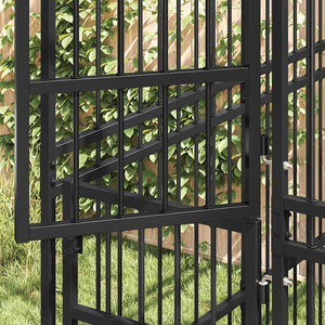 vidaXL Outdoor Dog Kennel Steel 5.53 m²