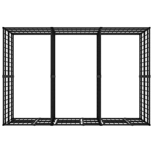 vidaXL Outdoor Dog Kennel Steel 5.53 m²