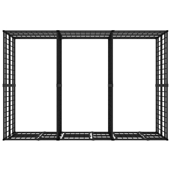 vidaXL Outdoor Dog Kennel Steel 7.37 m²