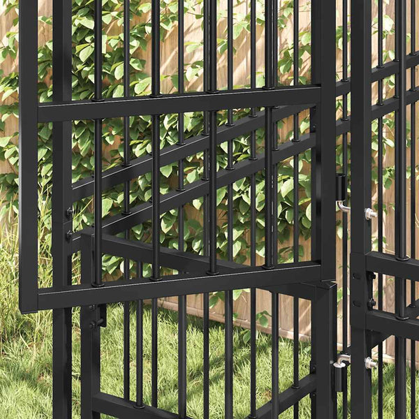 vidaXL Outdoor Dog Kennel Steel 12.9 m²
