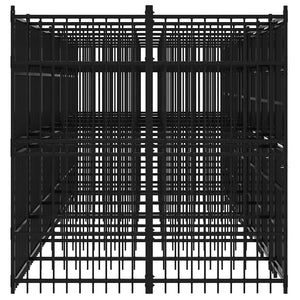 vidaXL Outdoor Dog Kennel Steel 12.9 m²
