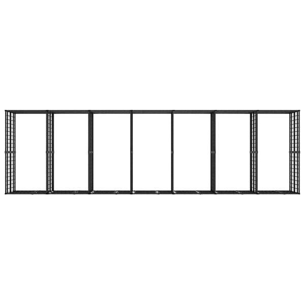 vidaXL Outdoor Dog Kennel Steel 12.9 m²