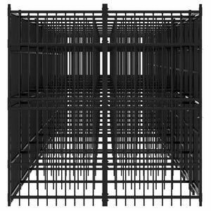 vidaXL Outdoor Dog Kennel Steel 18.43 m²